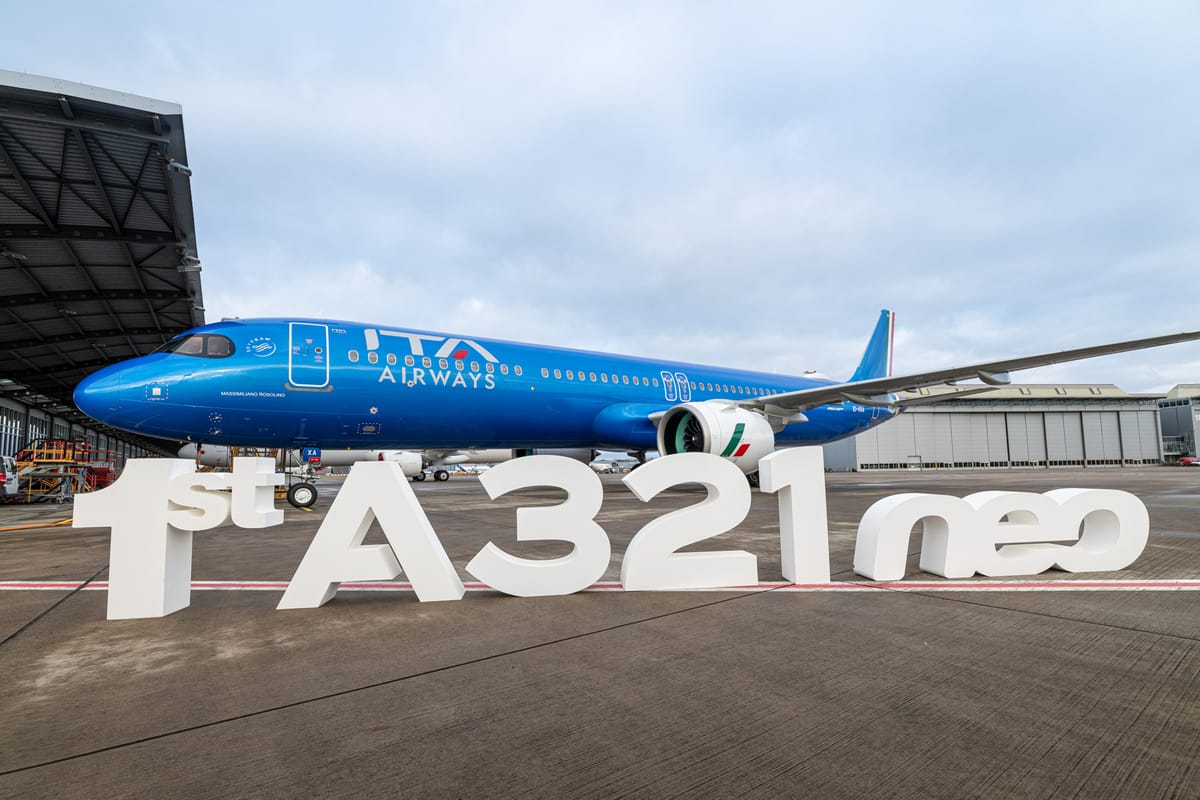 ITA Airways Welcomes Its First Airbus A321neo, Expanding Its All-Airbus Fleet