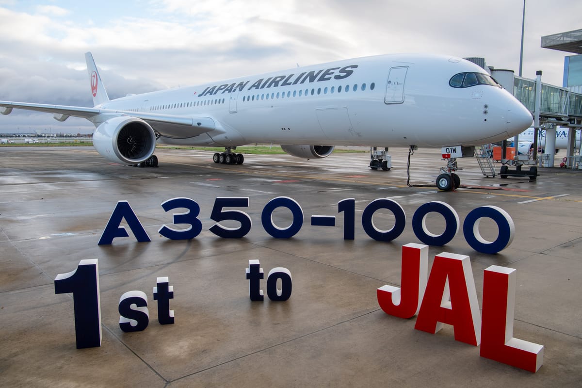 Japan Airlines Welcomes Its First Airbus A350-1000 Aircraft