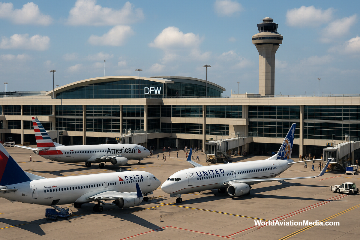 DALL-E Representation of Dallas-Fort Worth International Airport (DFW) | Courtesy: WorldAviationMedia.com